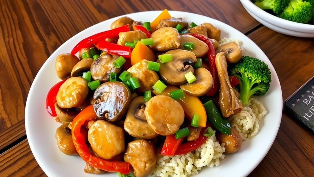 savory mushroom chicken dish