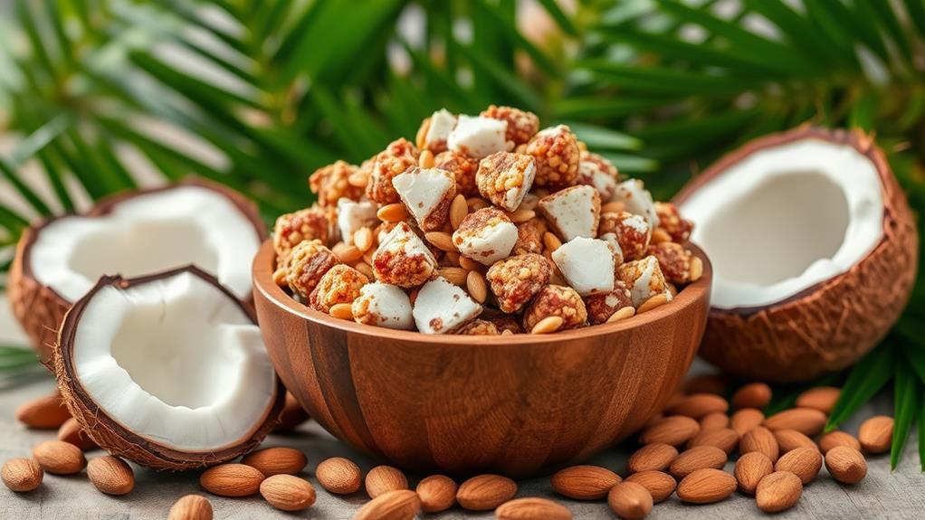 coconut keto snack clusters