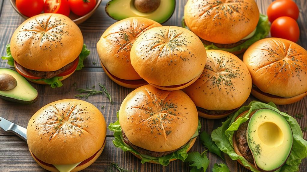 low carb keto hamburger buns