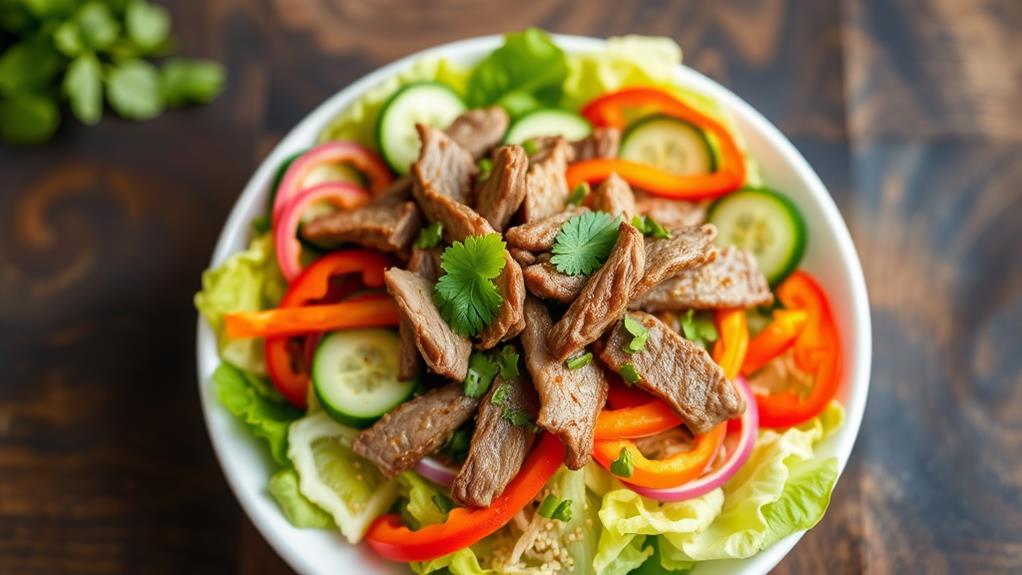 quick thai beef salad